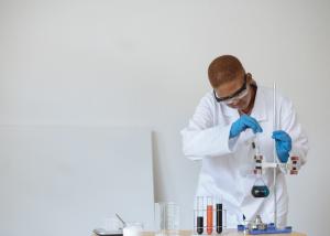 A health scientist at work