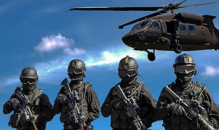 Soldiers in action
